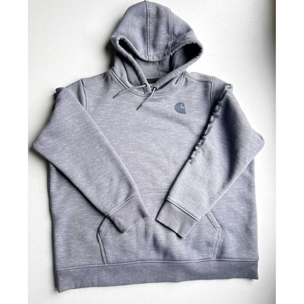 Carhartt Women’s 2X 20W-22W Clarksburg Graphic Sleeve Hoodie Blue Gray 102791